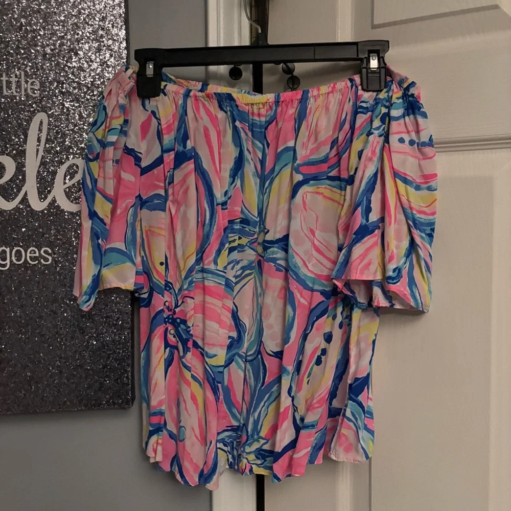 Lilly Pulitzer Sain Off The Shoulder Top - Picture 3 of 5